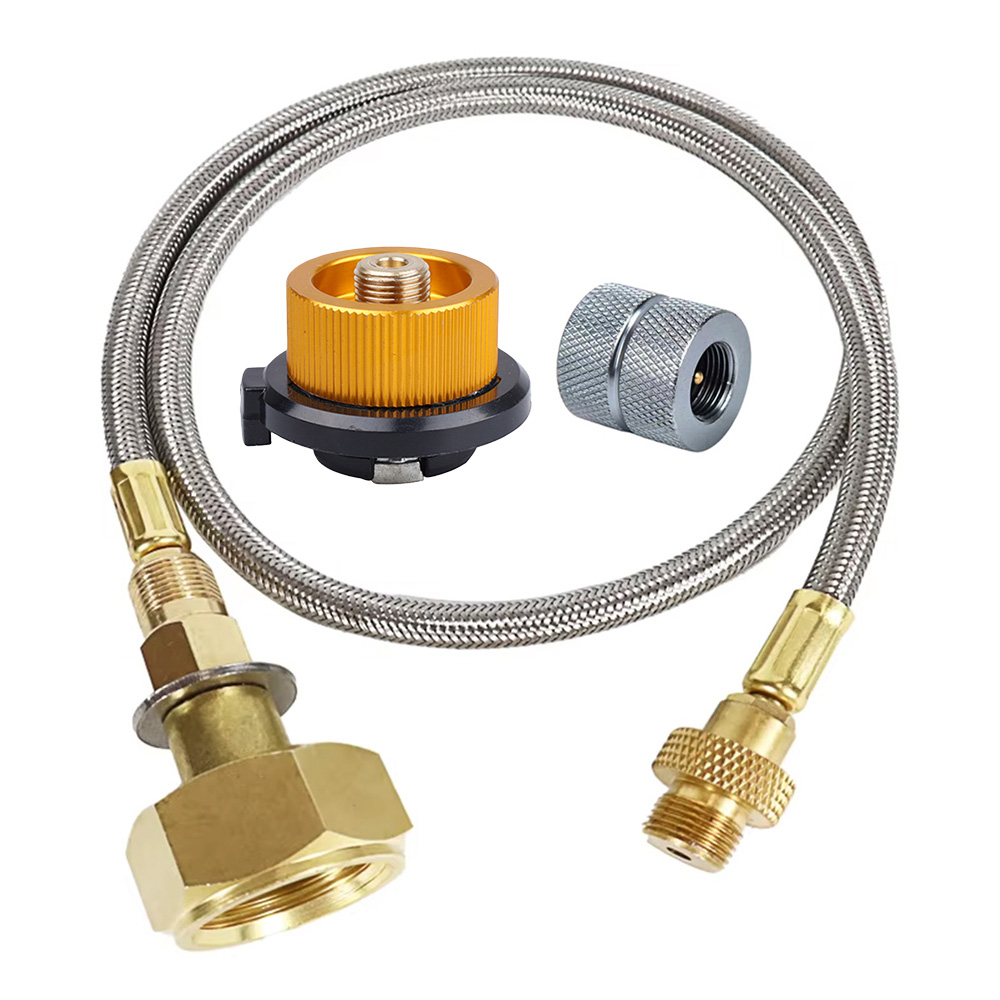Camping Cooking Equipment Gas - 1 Set Camping-Gaskocher Propan-Nachfülladapter Gaskartuschen-Verbindungsleitung Outdoor-Brenner