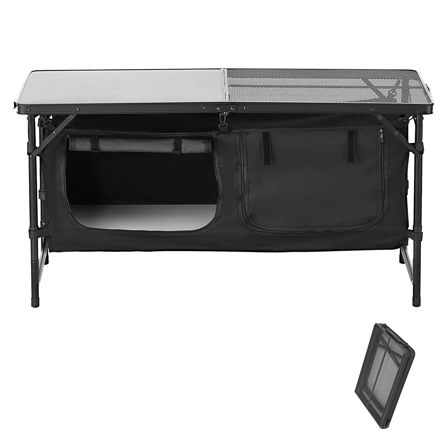 Camping Cooking Table With Storage - VEVOR Camping Küchentisch klappbarer Kochtisch Outdoor,