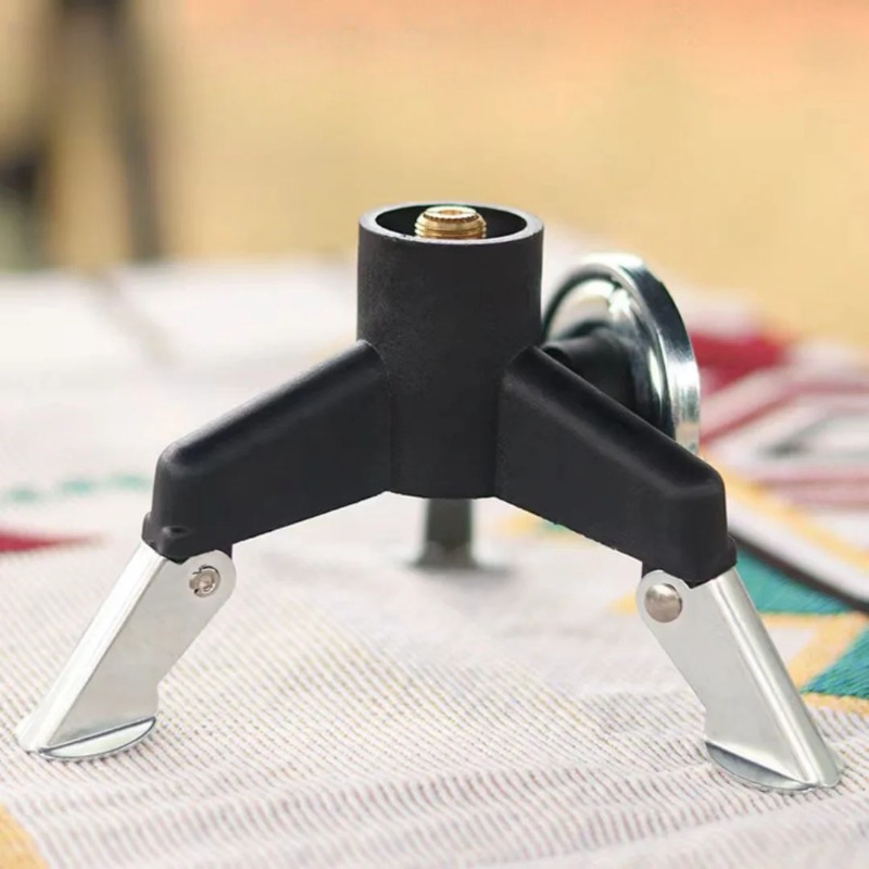 Camping Cooking Windshield - Camping-Gaskocher-Adapter, tragbarer, faltbarer Tank-Stativständer aus Edelstahl,