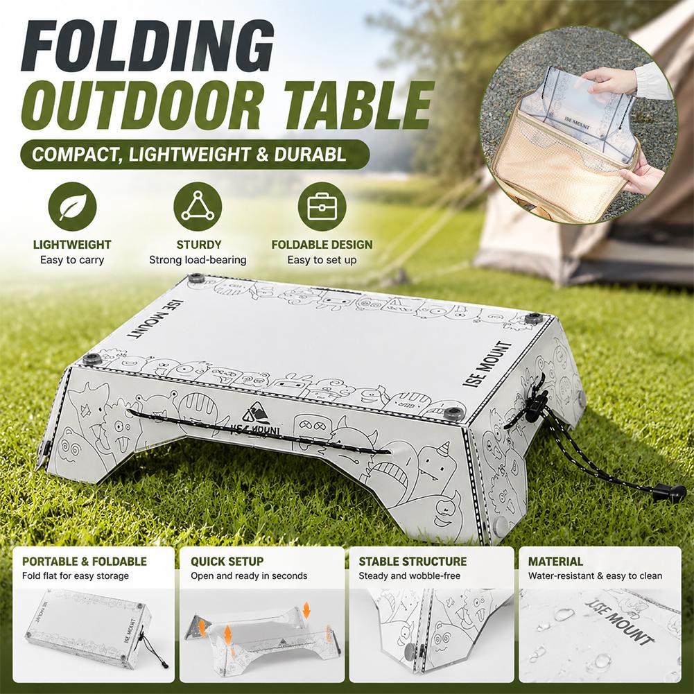Camping Cooking Table With Storage - Tragbarer Multifunktionaler Camping-Tisch aus PP, Leichter