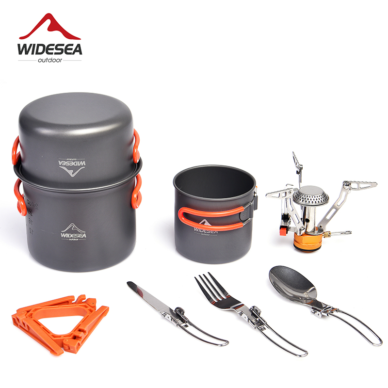 Camping Cooking Gear - Widesea Camping Kochgeschirr Set Outdoor Geschirr