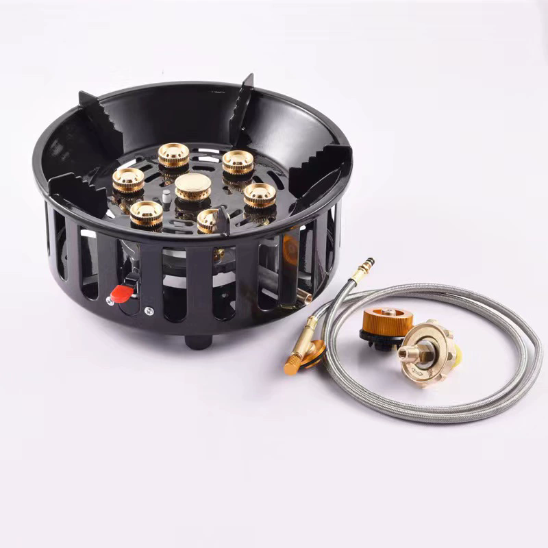 Camping Cooking All In One - 21000 W starker Feuerkraftkocher 7-Kern-Gasherd mit