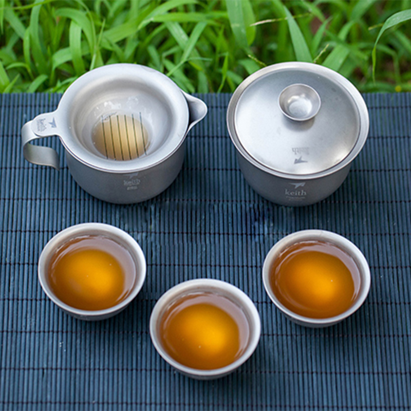 Camping Cooking Set With Kettle - Keith Titan Kung Fu Tee-Set Tragbare