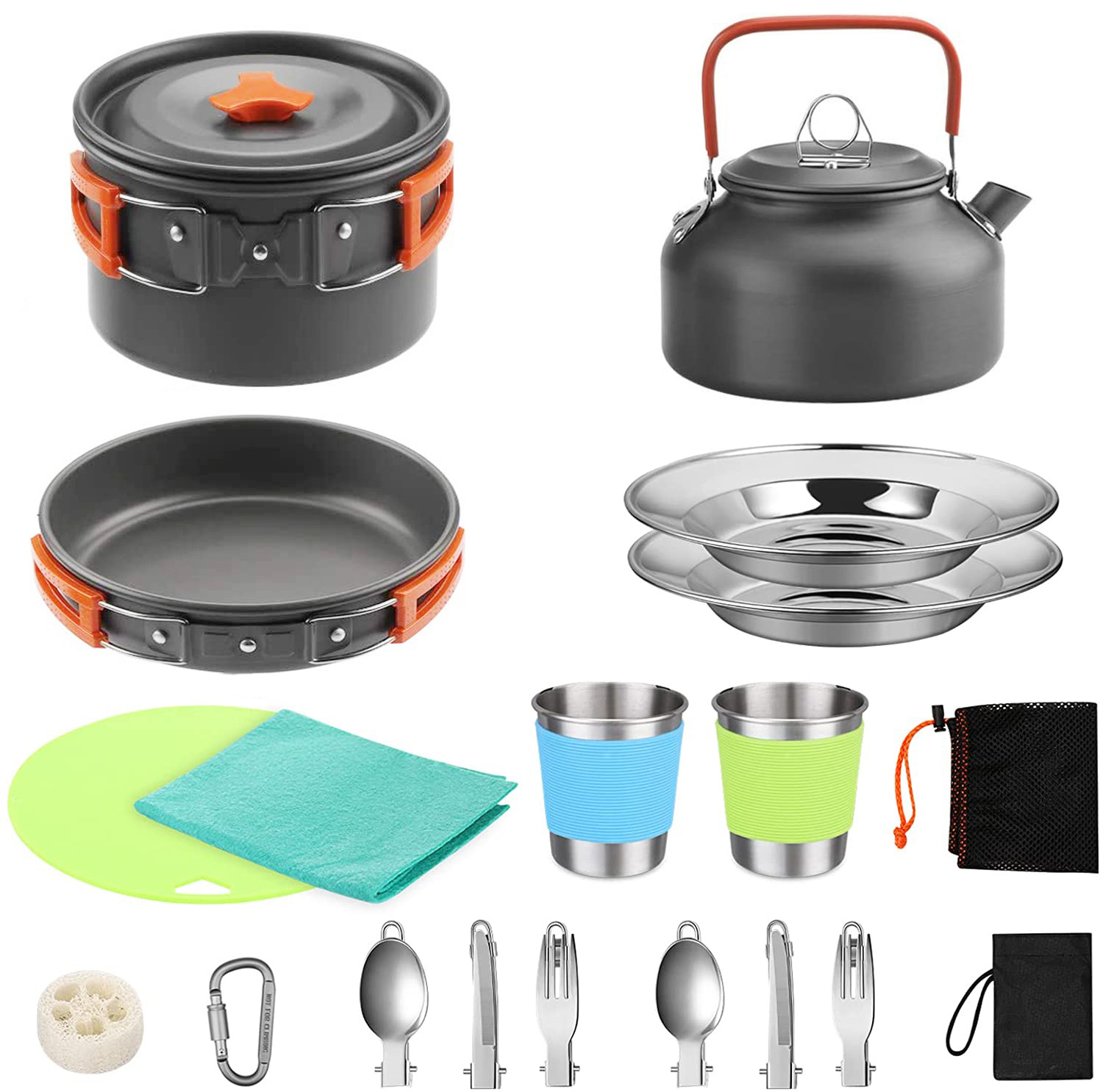 Outdoor-Camping-Kochset mit Ke – Camping Cooking Set With Kettle Bewertung und Preis