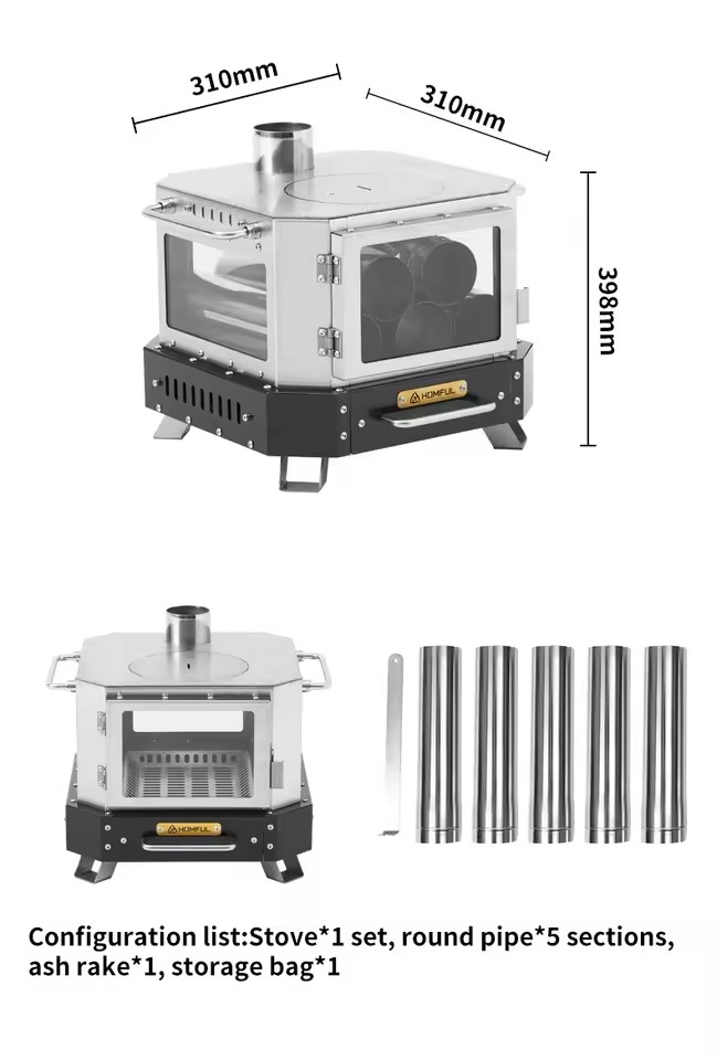 HOMFUL Tragbarer Holzofen für  – Camping Cooking Wood Stove Bewertung und Preis