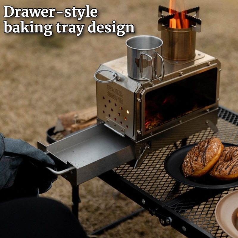 Edelstahl Quadratischer Holzof – Camping With Cooking Bewertung und Preis