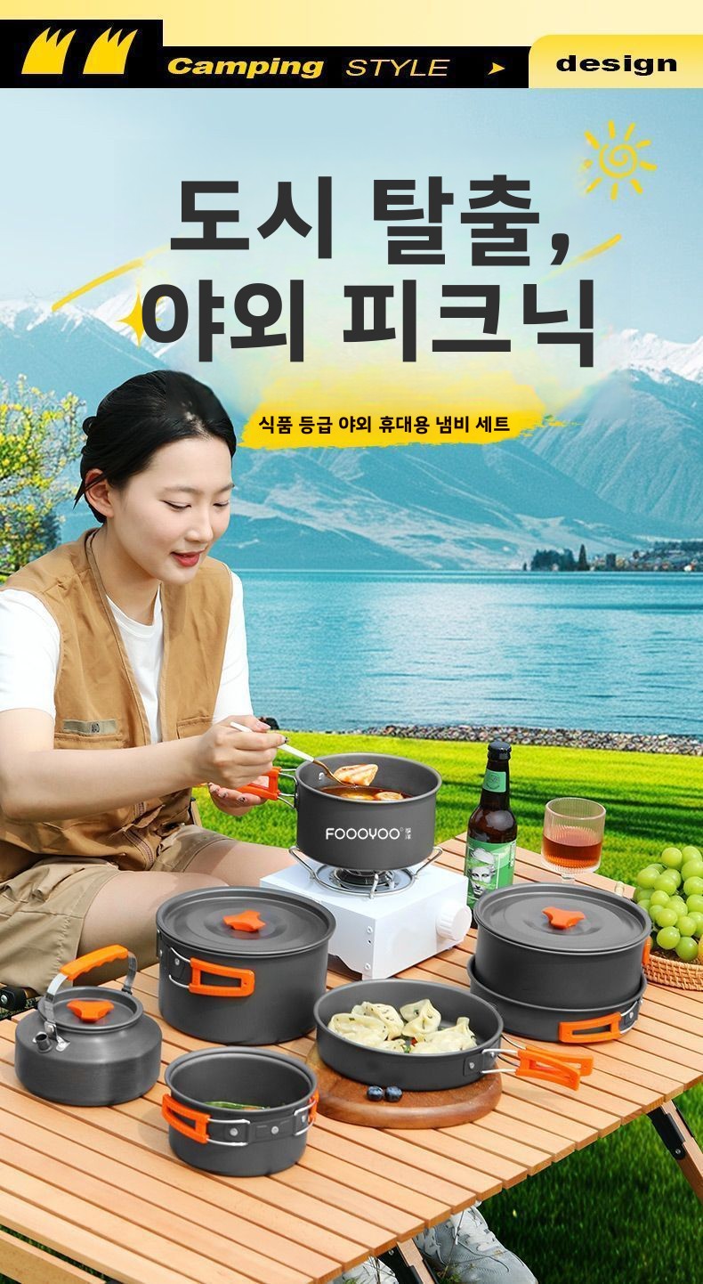 Outdoor-Camping-Kochgeschirr-S – Camping Cooking Set With Kettle Bewertung und Preis