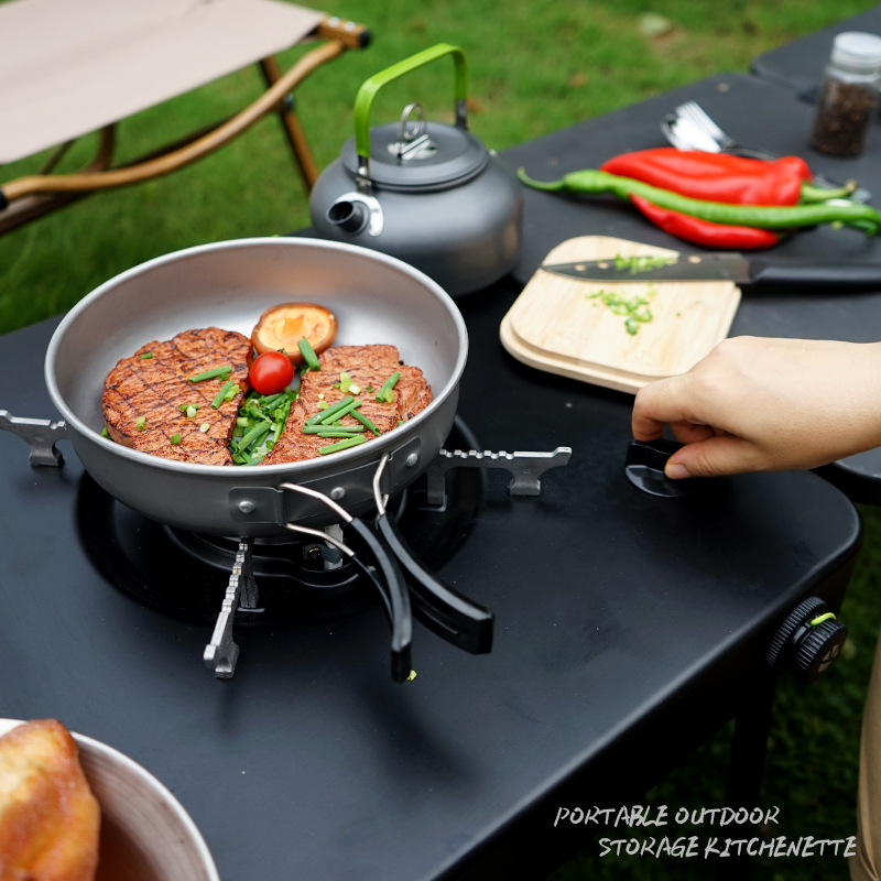 Tragbarer Mobiler Camping-Küch – Camping Cooking Table With Storage Bewertung und Preis