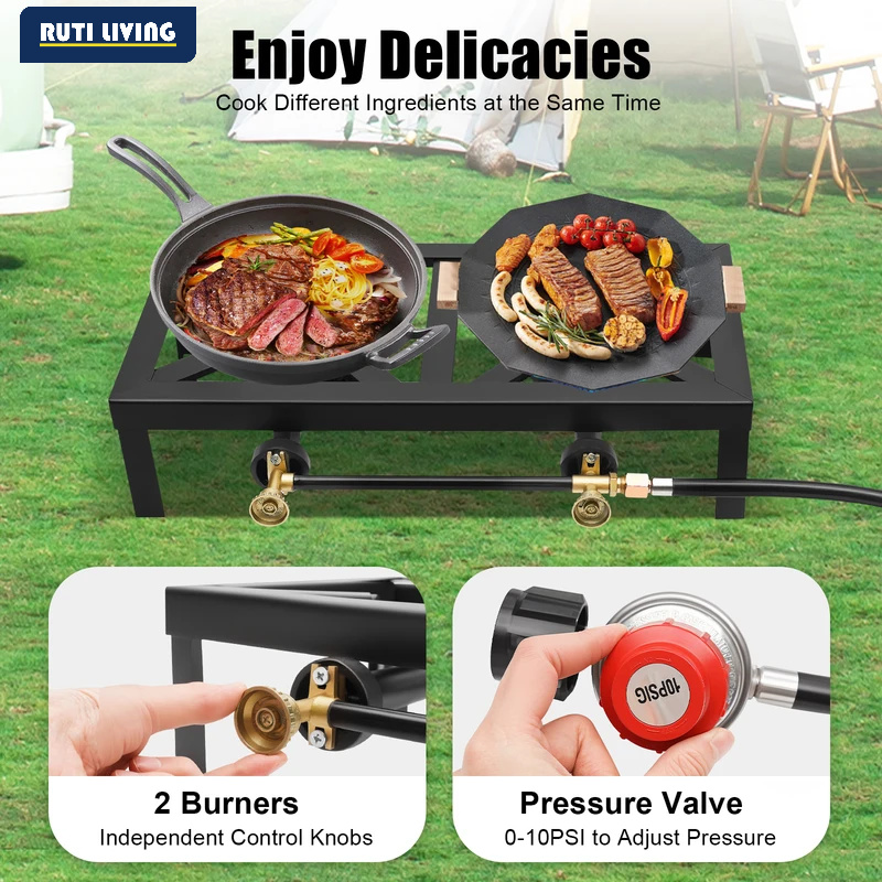 Tragbarer 1/2-Brenner Outdoor- – Camping Cooking Equipment Gas Bewertung und Preis