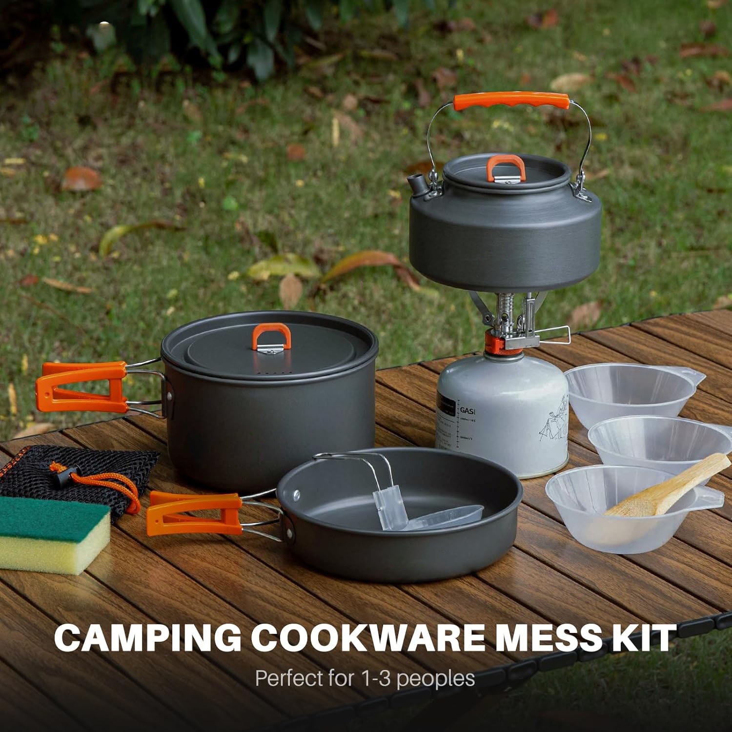 Camping-Kochgeschirr-Set mit T – Camping Cooking Set With Kettle Bewertung und Preis