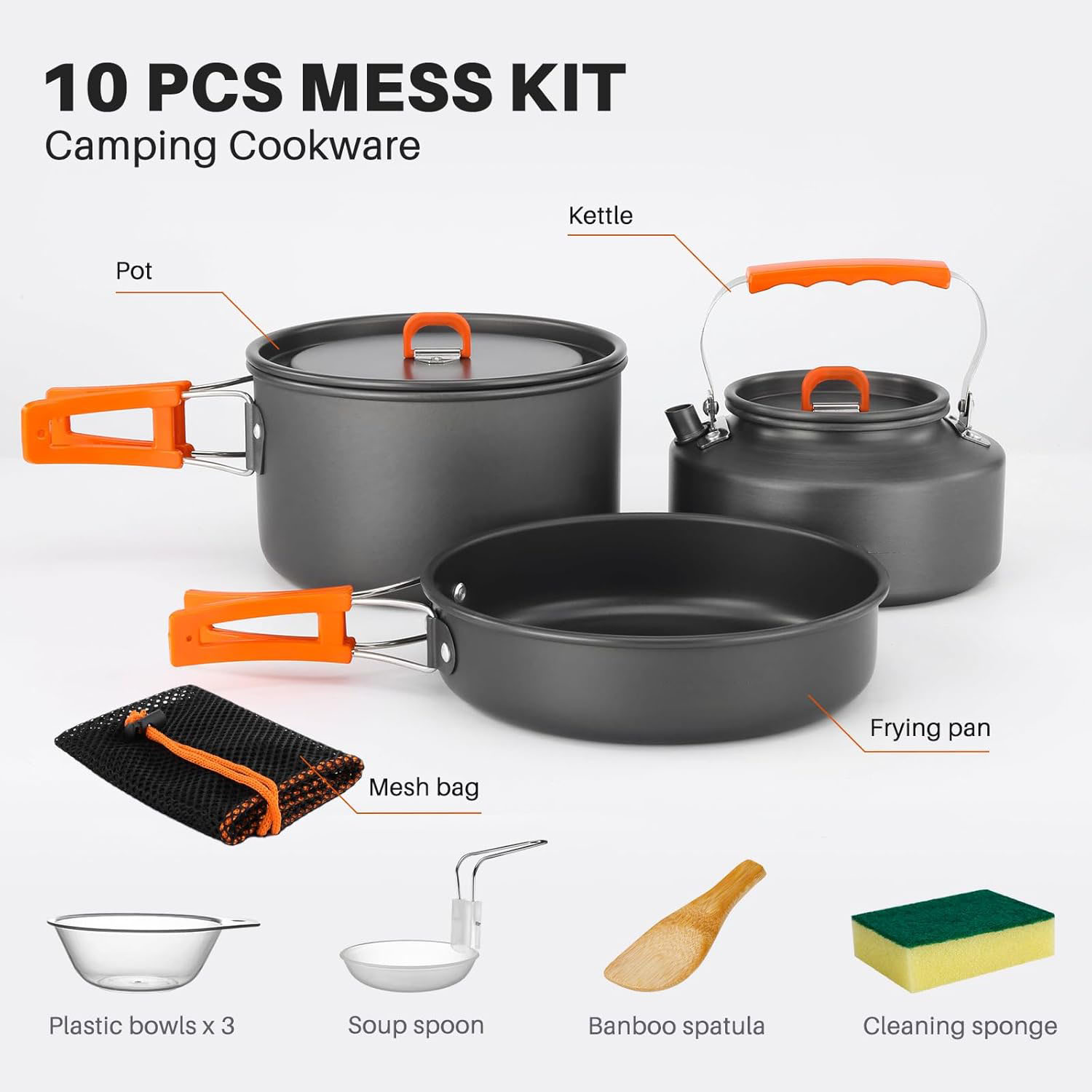 Camping-Kochgeschirr-Set mit T – Camping Cooking Set With Kettle Bewertung und Preis