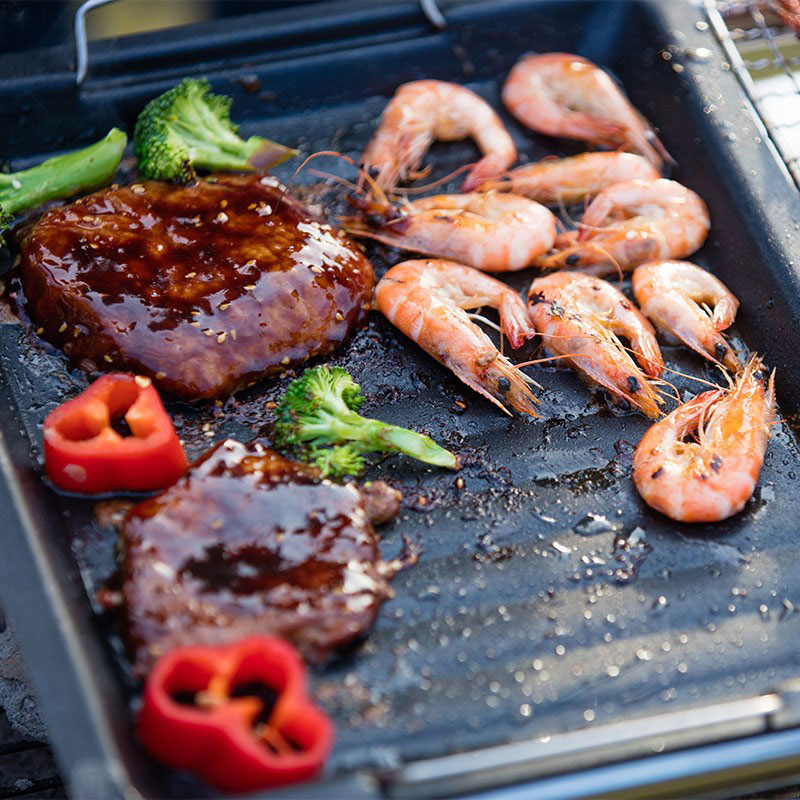 Dicke quadratische Grillpfanne – Camping Cooking Set Non Stick Bewertung und Preis