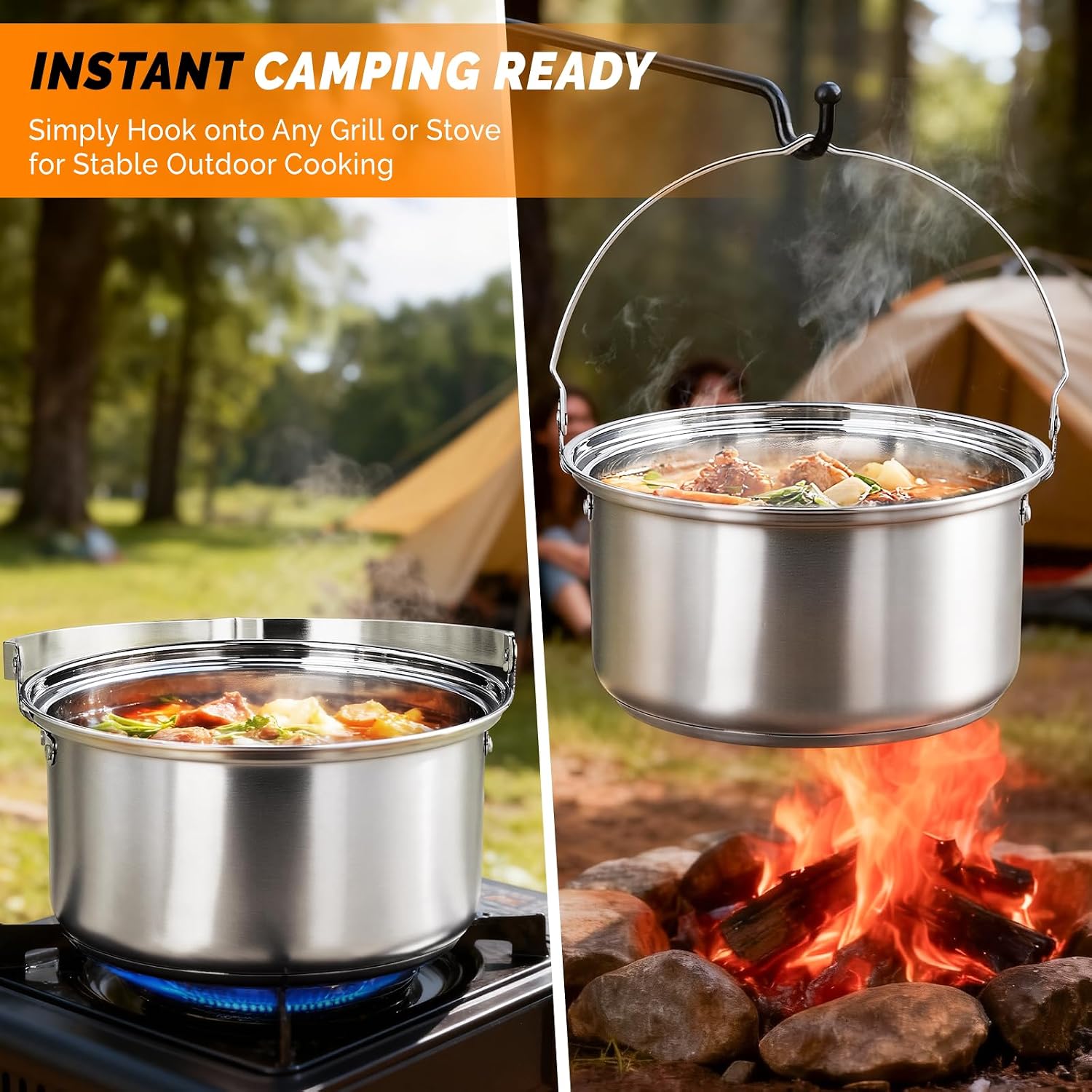 6-teiliges Kochgeschirr-Set, l – Camping Cooking Set With Kettle Bewertung und Preis
