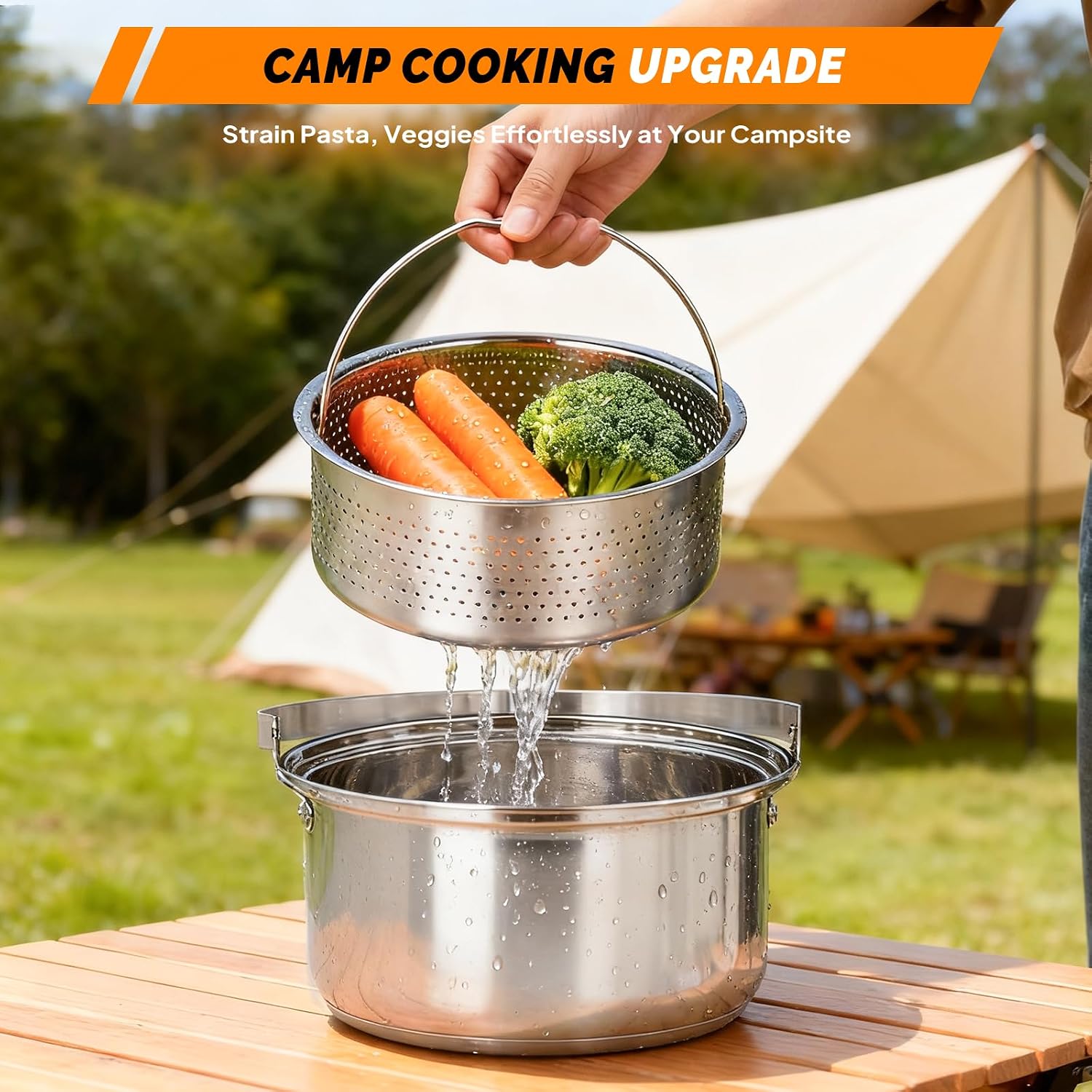 6-teiliges Kochgeschirr-Set, l – Camping Cooking Set With Kettle Bewertung und Preis