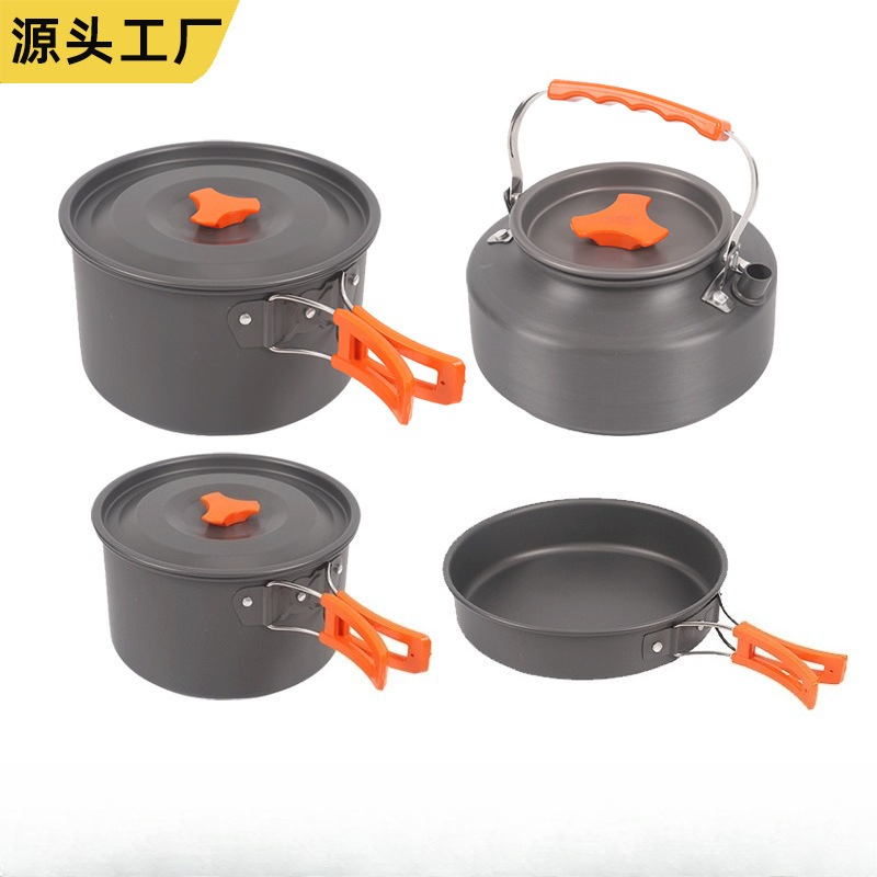 Tragbares Outdoor-Kochgeschirr – Camping Cooking Set With Kettle Bewertung und Preis