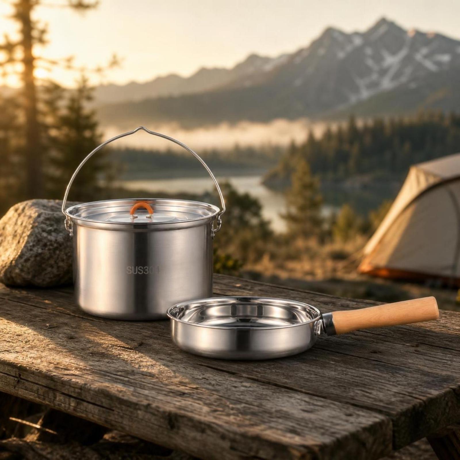 Outdoor-Kochkessel aus 304 Ede – Camping Cooking Set With Kettle Bewertung und Preis