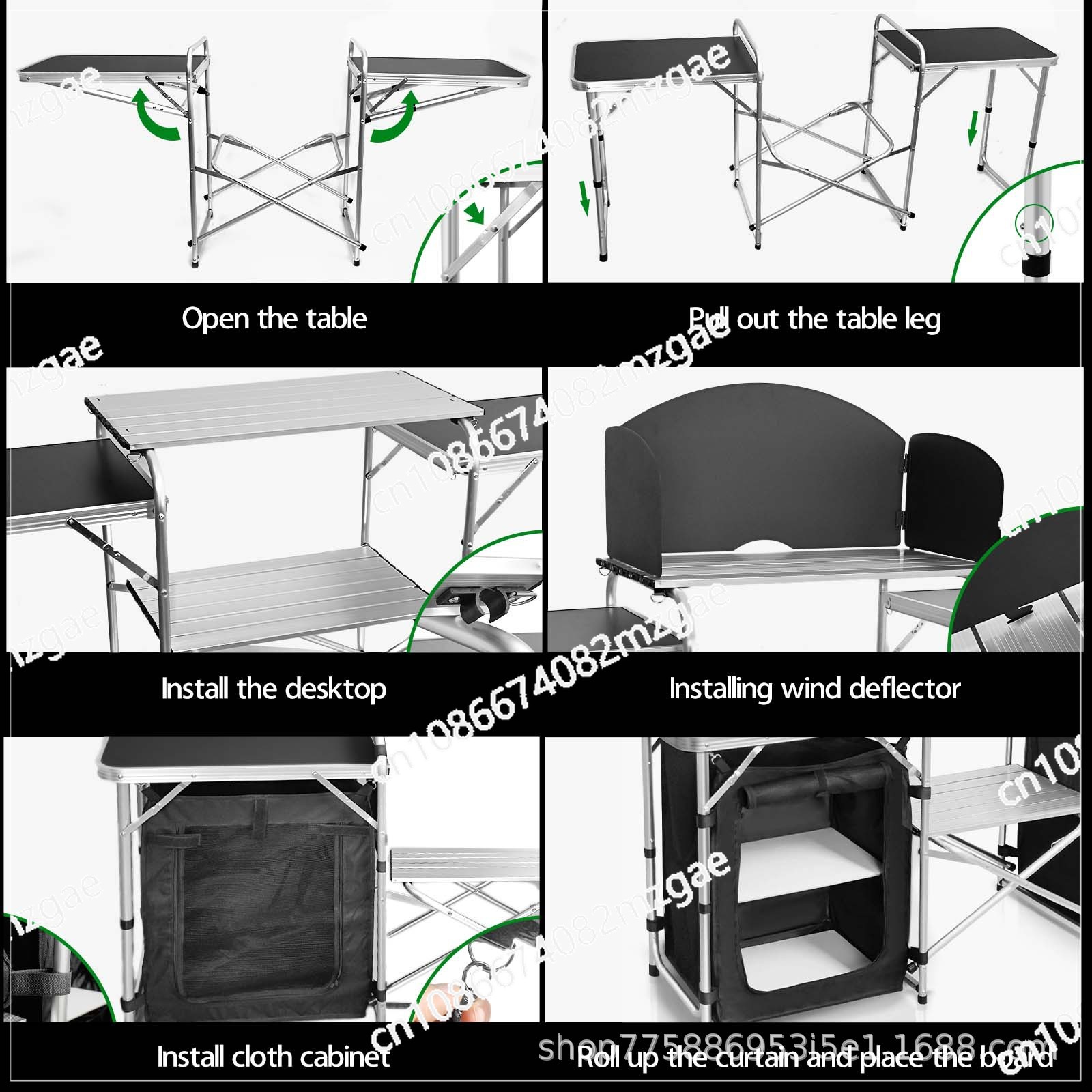 Mobiler Camping-Küchentisch au – Camping Cooking Table With Storage Bewertung und Preis