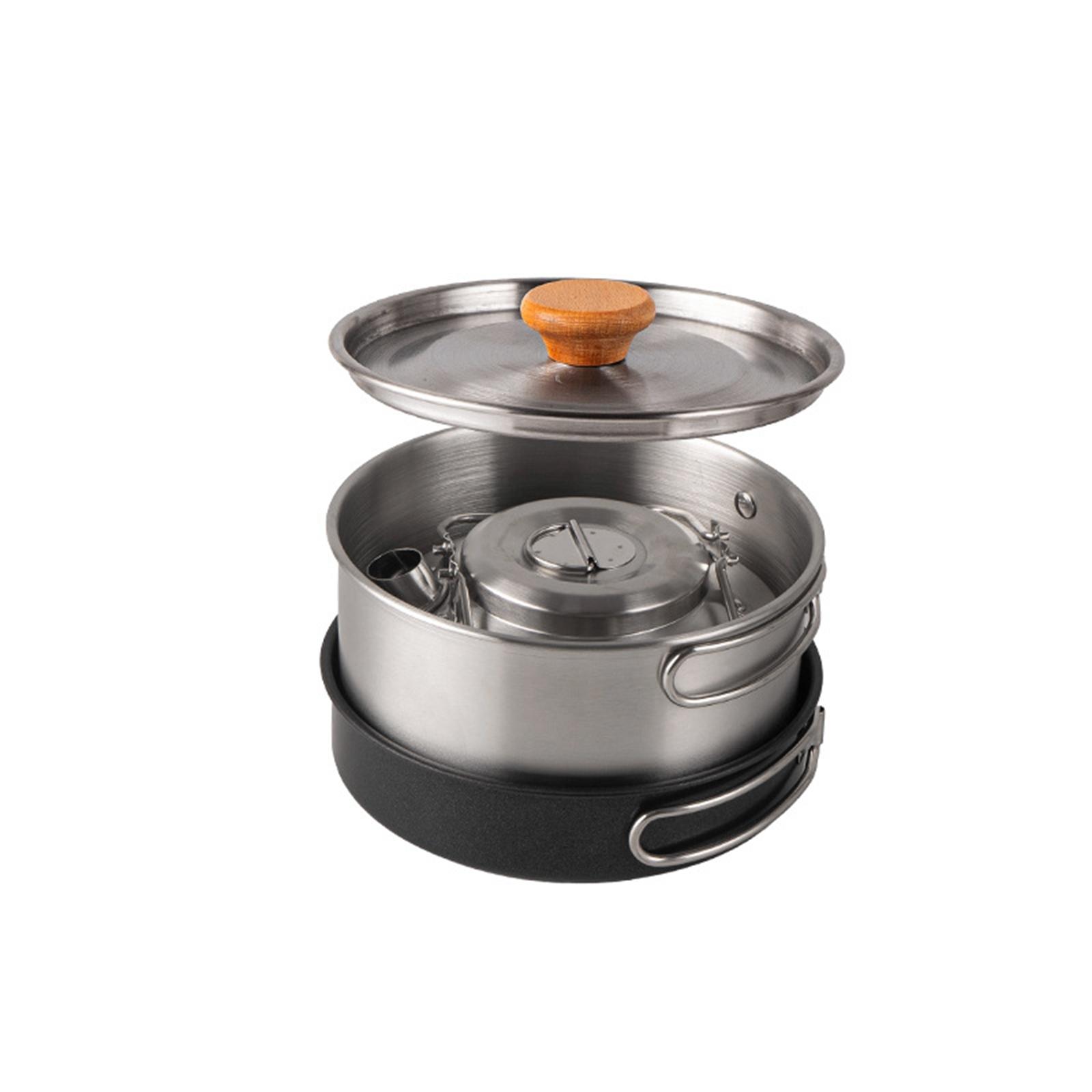 Camping-Kochgeschirr-Set mit A – Camping Cooking Set With Kettle Bewertung und Preis